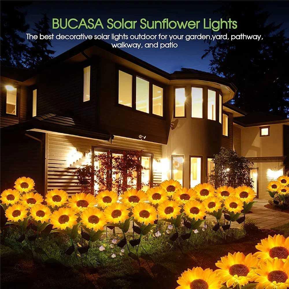 Solar powered outdoor garden decoration sunflower light waterproof solar powered outdoor light decoration garden courtyard backyard X241102