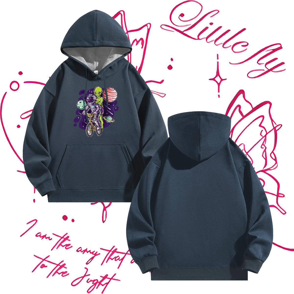 Fashion Design Men Hoodie Autumn Winter Warm Mens Hoodie Long Sleeve Soft Cartoon Print Tops Hoody Cotton 350g