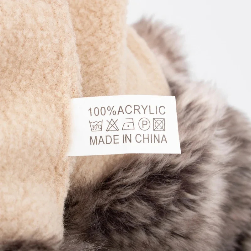 Winter Hat Bomber Hat Womens Warm Snow Hat with Fur Puff Windproof Knitted Earrings Trap Girls Outdoor Hat Gift 241031