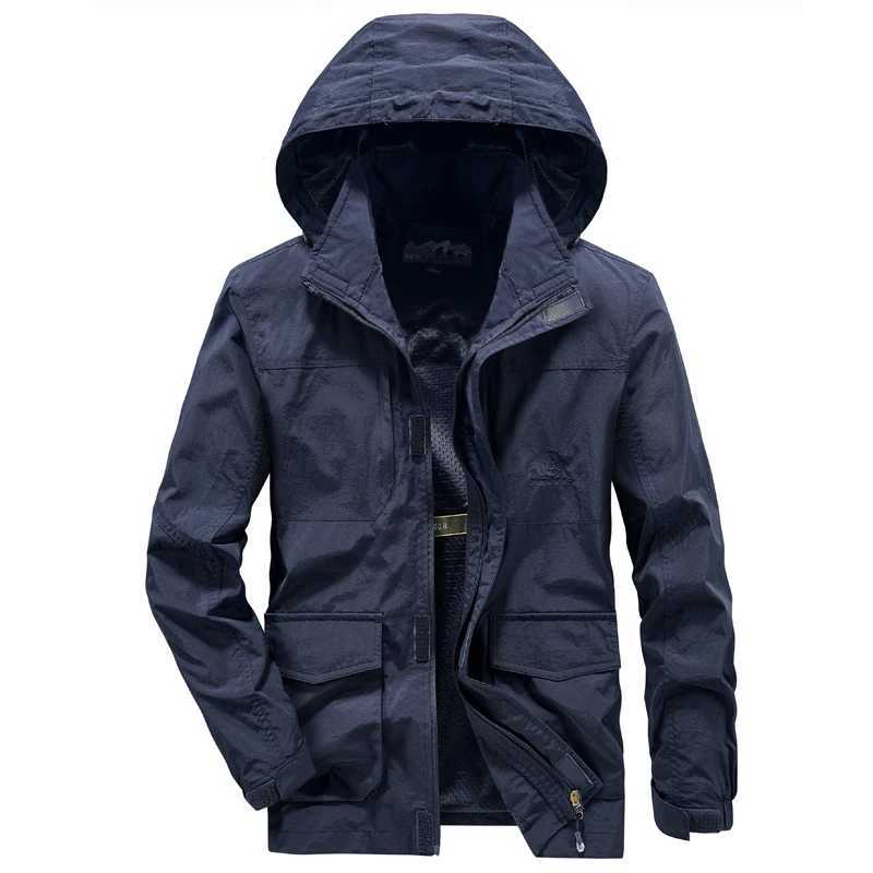 Mens lightweight casual soft shell windproof jacket hooded mens spring and autumn sportswear campus jacket W241102