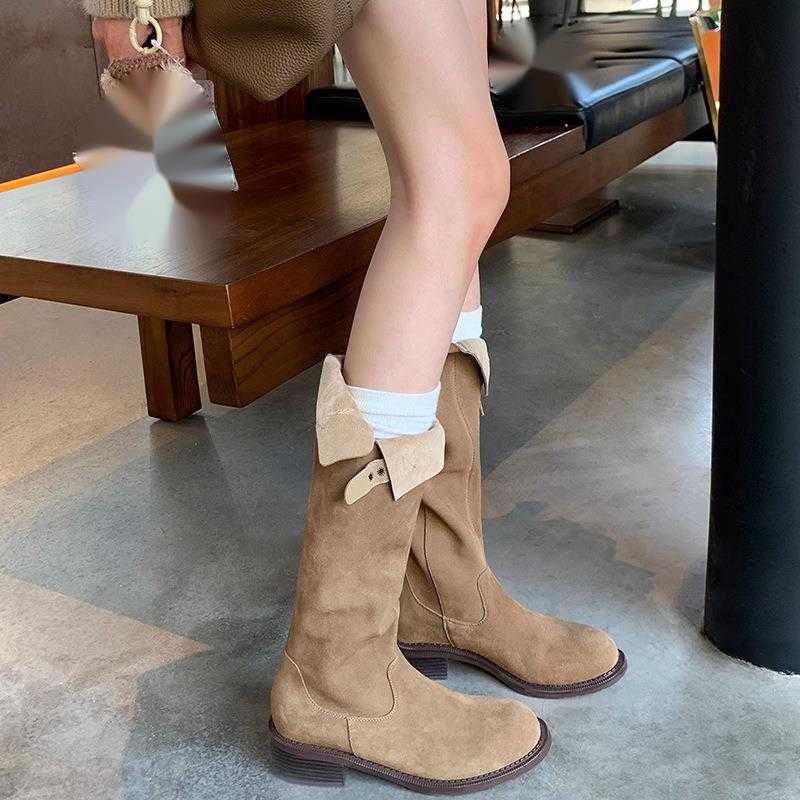 CMM Instant Release s Maillard Round Head Buckle Strap Thick Enough to Keep Up Knees Long Boots Pile Up Knight Boots