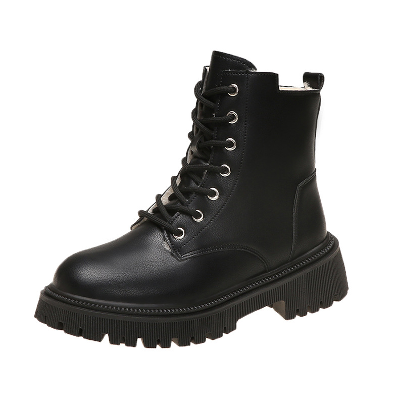 2025 NEWS Fashion boots Designer For Womens Martin Boots Thick bottom with increased height and added veet Black White Sizes 35-42