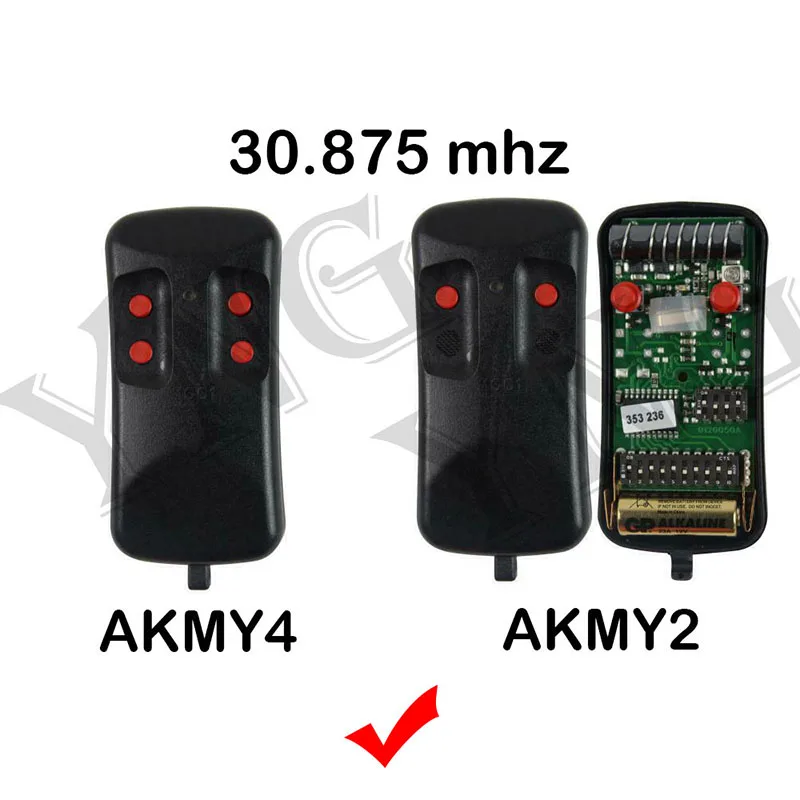 ALLMATIC AKMY2 AKMY4 AKMY2 r Remote Control Garage Door Command Opener 26.995MHz 27.120MHz 30.875MHz 40.685MHz Transmitter Key