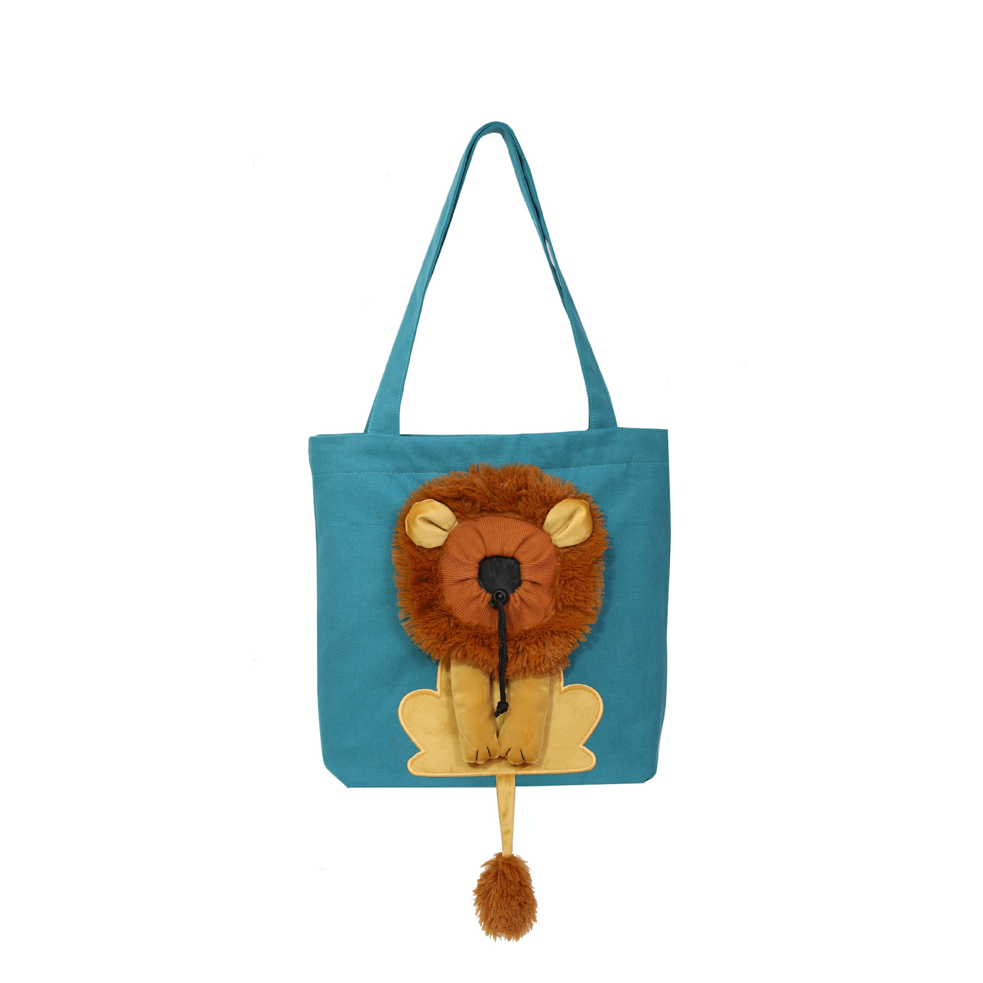 New Design Soft Pet Carriers Lion Portable Breathable Pet Handbag With Safety Zippers