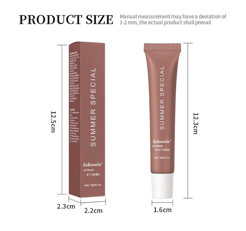 Deep moisturizing lipstick gloss lasting liquid lipstick transparent coffee nourishing reduce lip line lip care W241101