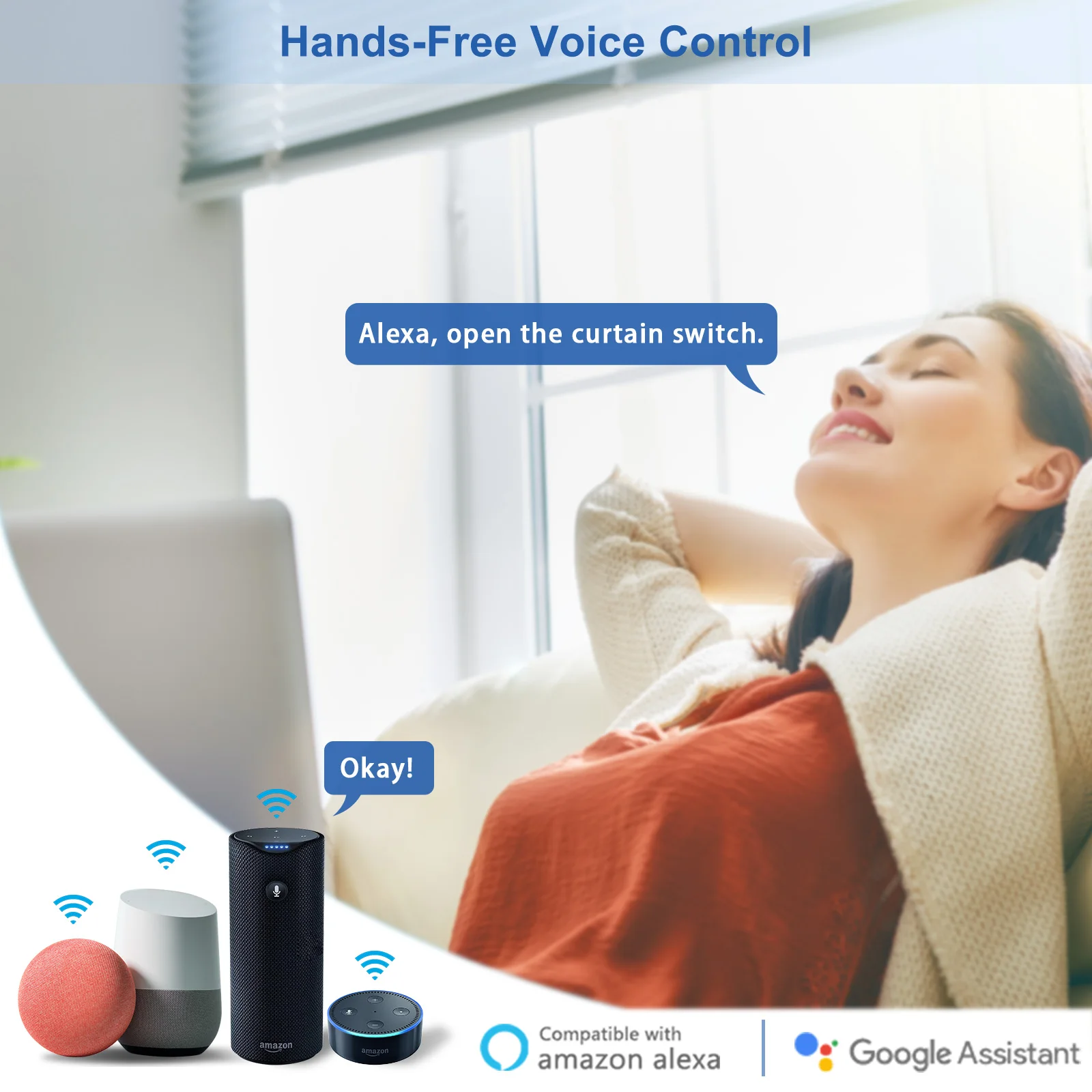 QCSMART ZigBee WiFi Window Roller Shutter Blinds Switch Module Tuya Smart Life App Remote Control Google Home Alexa Automation