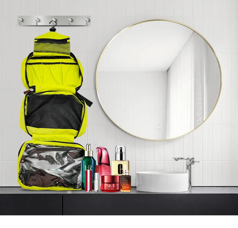 Mens Large Waterproof Makeup Bag Mens Travel Beauty Makeup Organizer Large Accessories Makeup Bag 241031