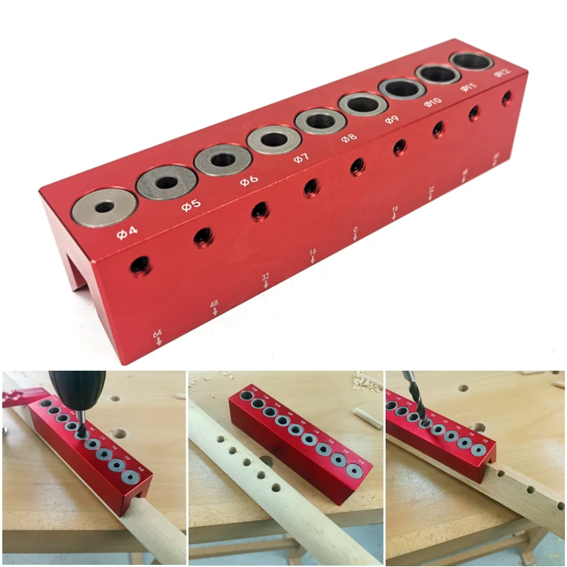 Woodworking 4mm-12mm Pocket 2025 Hole Doweling Jig Self-centering Vertical Drilling Guide new Punching Hole Locator Kit