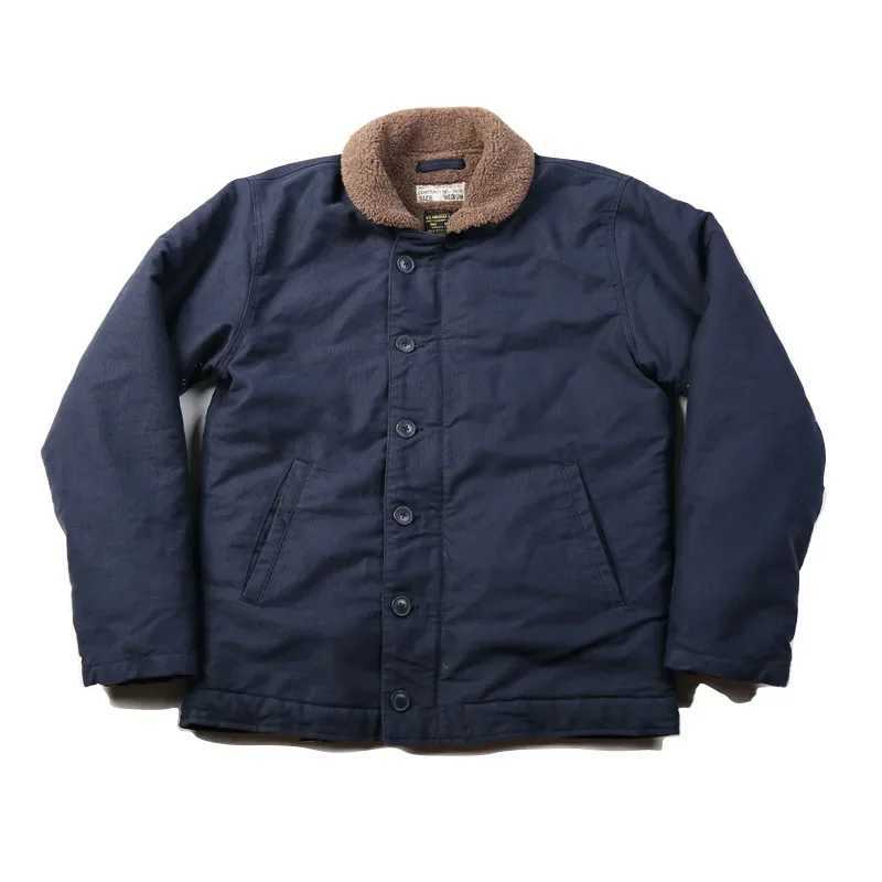 Out of stock USN N-1 deck jacket Sherpa lined military style mens warm jacket in 3 colors W241102