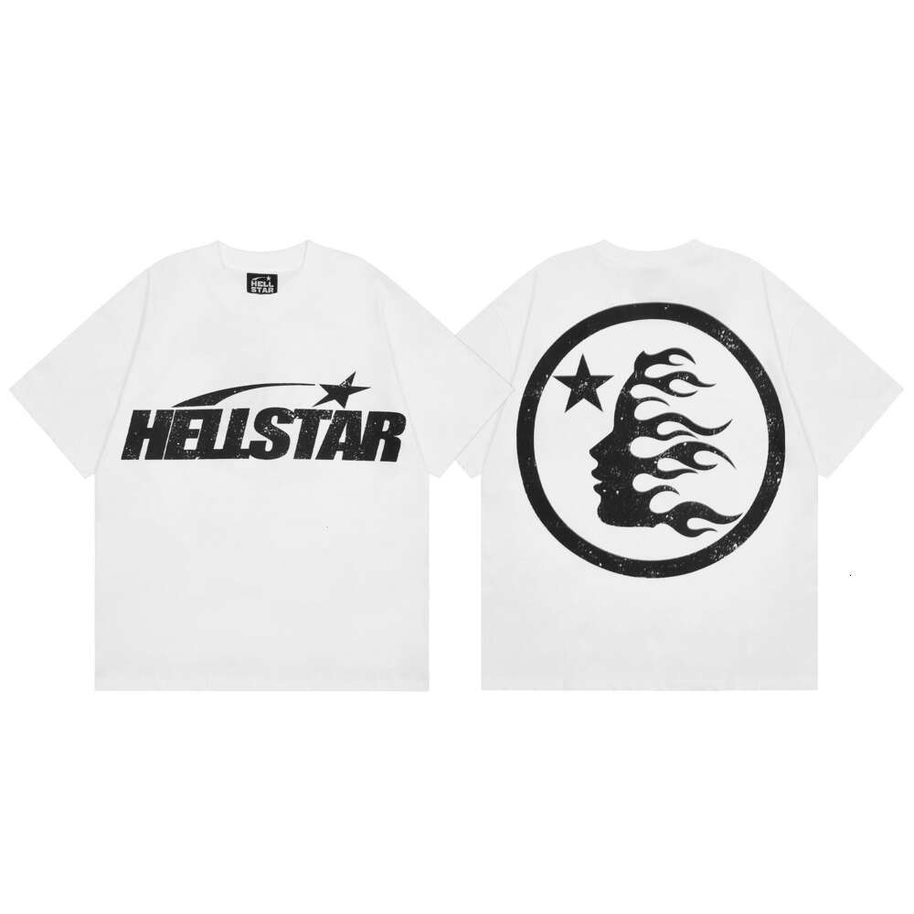 Helly Startshirts Vintage Washed Tshirt Designer Helled Star Shirts Mens Womens Gothic Style Punk Printed Streetwear Hip Hop Short Sleeve Round Neck Tee Tops B2d
