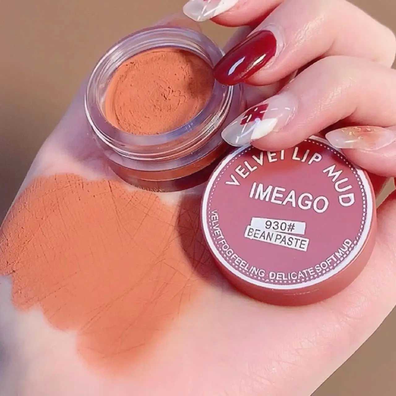4-color velvet matte canned lip balm waterproof durable non stick cup soft silk texture coloring lip gloss Korean cosmetics and makeup W241101