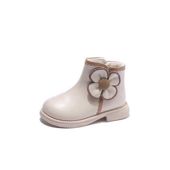 Girls boots winter new princess shoes sweet ankle boots comfortable childrens shoes plush leather boots winter boots M241102