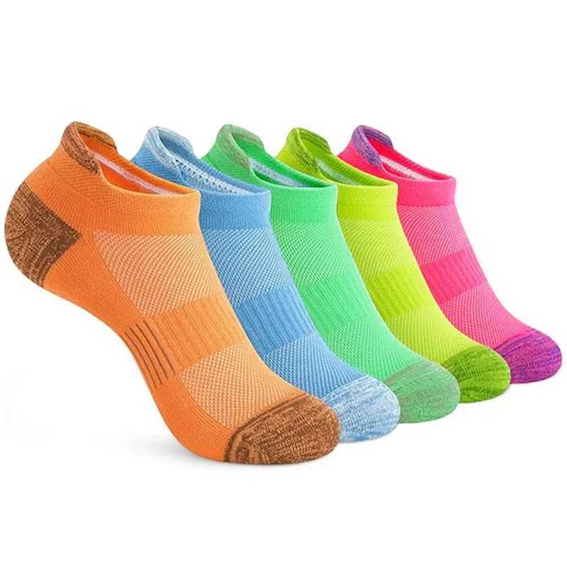 5 Pairs Ankle Women Athletic No Show Running Comfort Cushioned Men Sport Sweat-absorbing and Breathable LX241102