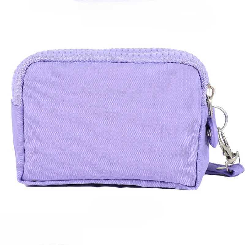 Mini Nyl Coin Purse Key Bag Women Wallets Zipper Waterproof Portable Three Layer Card Holder Female Girl Handbag Headphe BagXJ241111
