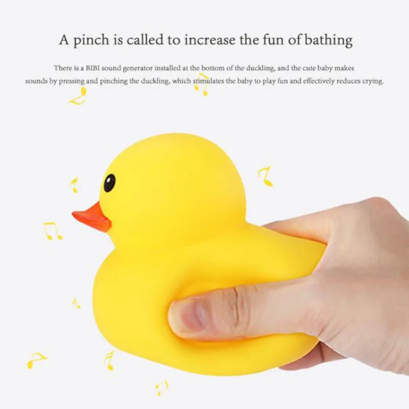 5-30Pcs/Lot Rubber Ducks 2025 Baby Bath Toys Kids Shower Bath Toy Float Squeaky Sound Duck Water new Play Game Gift For Children