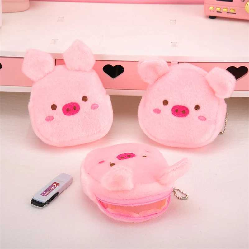 1Pcs Cute Chicken Duck Plush Coin Purse Zipper Purse with Keychain Small Headphe Lipstick Bag Mini Wallet Mey Bag Kids GiftXJ241111