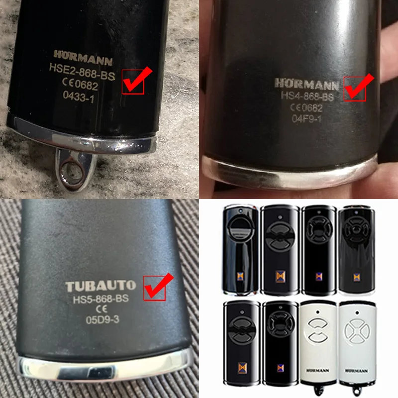 2PCS For HORMANN HSE2 HSE4 HSE5 868 BS Garage Door Remote Control 868MHz HORMANN HS HSE 1 4 5 868 BS SERIES Gate Remote Control