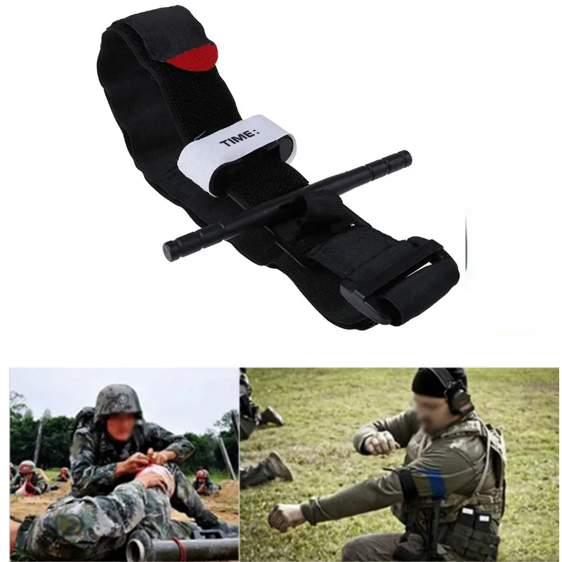 First aid bleed quick stop blood control Stanch tourniquet life trauma strap save medic rescue Aluminum Handle