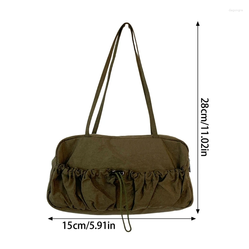 2025 NEW Drawstring Practical Sg Bag Fashionable Shoulder Bags Nylon Underarm Purse Satchel Casual Handbag For Daily Carry And Travel zhanyishengli