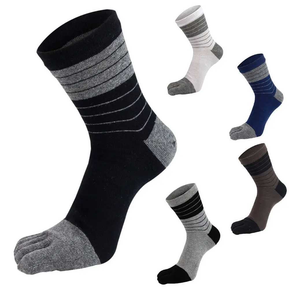 Fashion Deodorant Comfortable Simple Middle Tube Casual With Toes Stripe Hosiery Five Finger Man LX241102