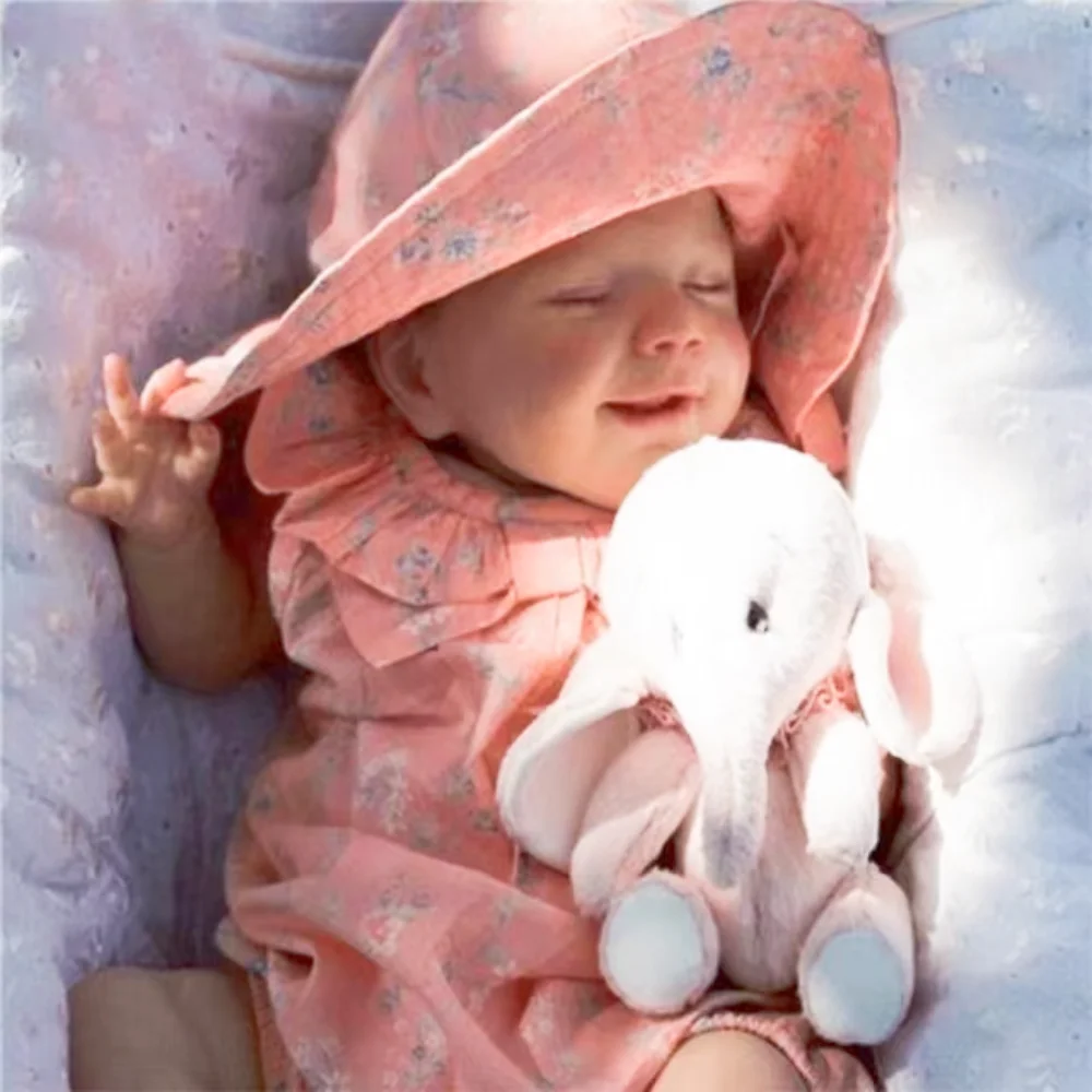 50CM Reborn April Silicona Vinyl With Cloth Body Curly new Hair Finished Baby 2025 Doll Silicone For Kids Girl Gift