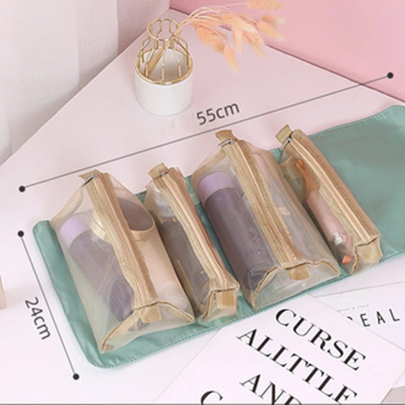 Multi functional travel makeup bag womens makeup bag bathroom organizer waterproof womens storage detachable makeup box 241031