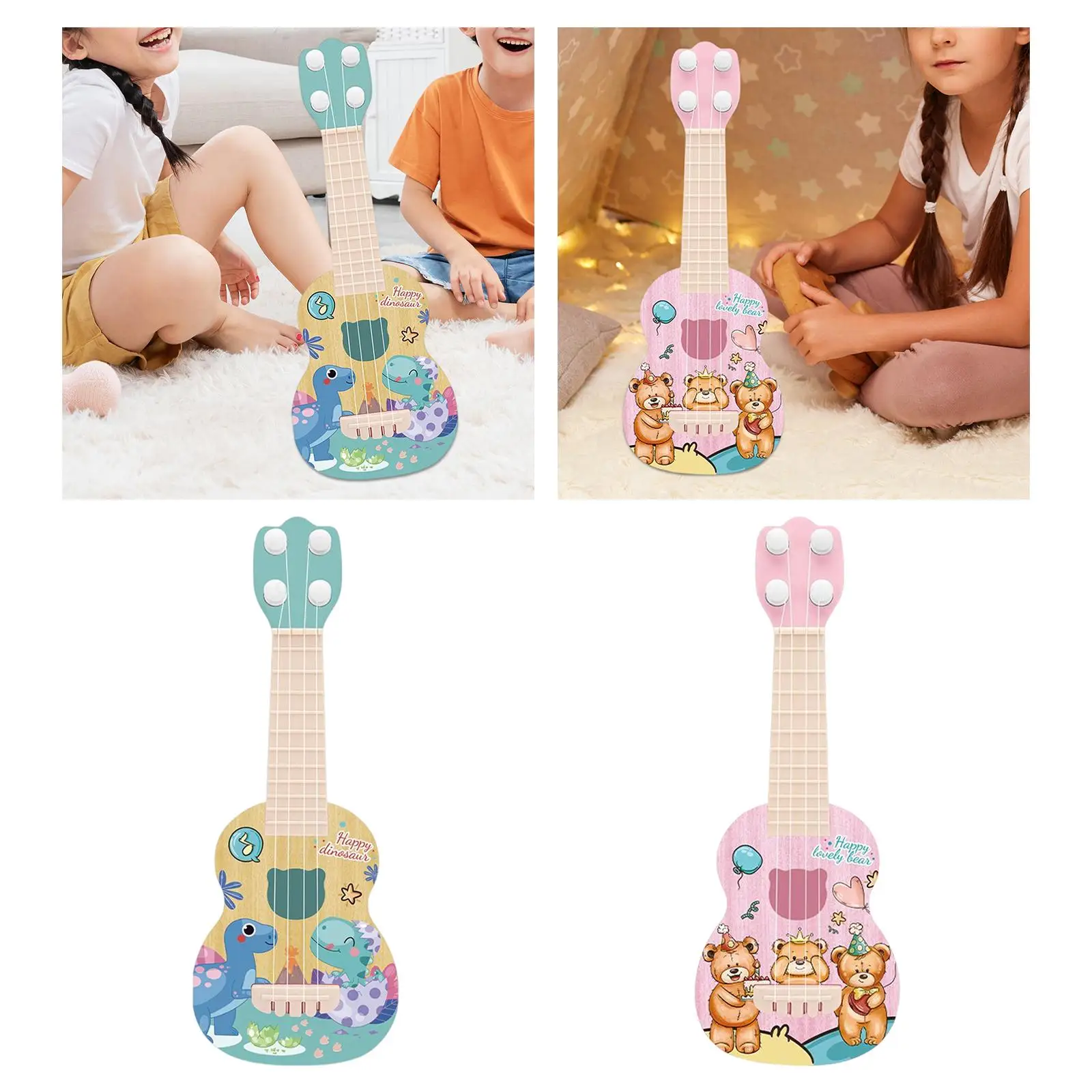 new Professional Ukulele Guitar Toy Skill Improving Portable Early Educational 4 2025 Strings Small Guitar for Boys Girls Birthday Gifts