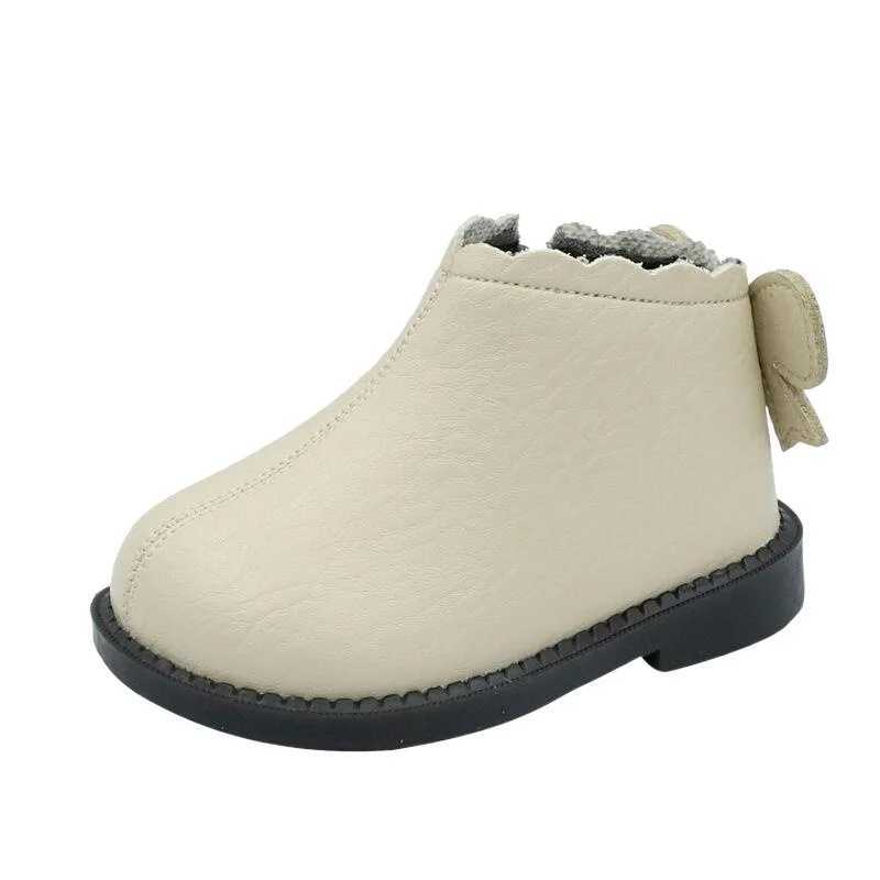 Baby boots plush cotton shoes princess shoes soft soled toddler shoes ankle boots girls winter shoes girls winter shoes M241102