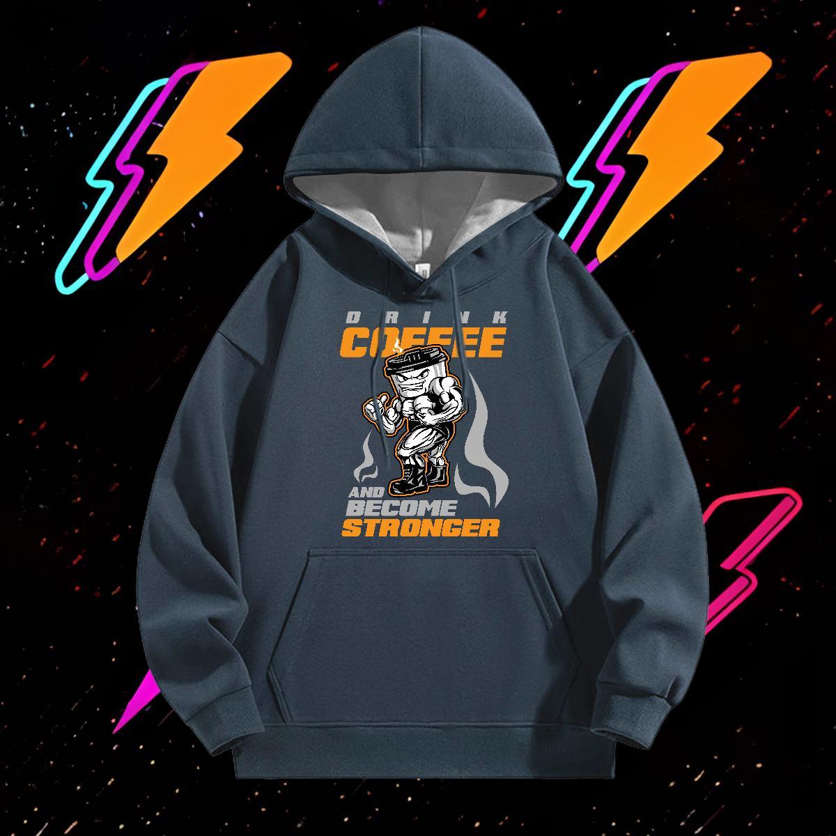 Fashion Casual Hoodie Breathable Drawstring High Quality Men Clothes Hoodie Cartoon Printing S-3XL Top Pullover Hoodie Y2K Cotton 350g