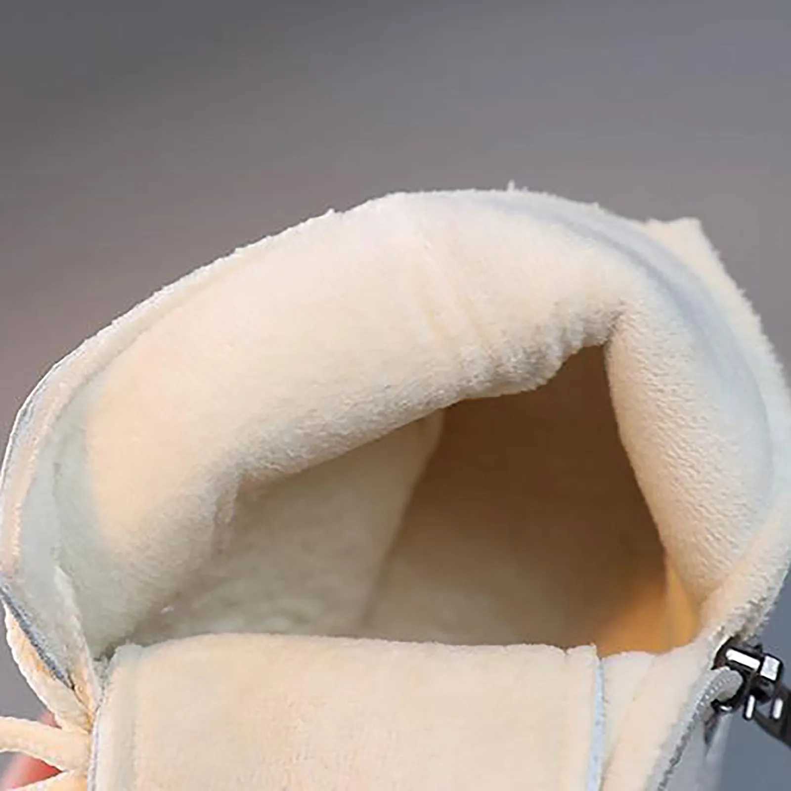 New autumn winter childrens plush warm boots childrens anti slip rubber outsole ankle boots boys and girls fashionable childrens shoes M241102