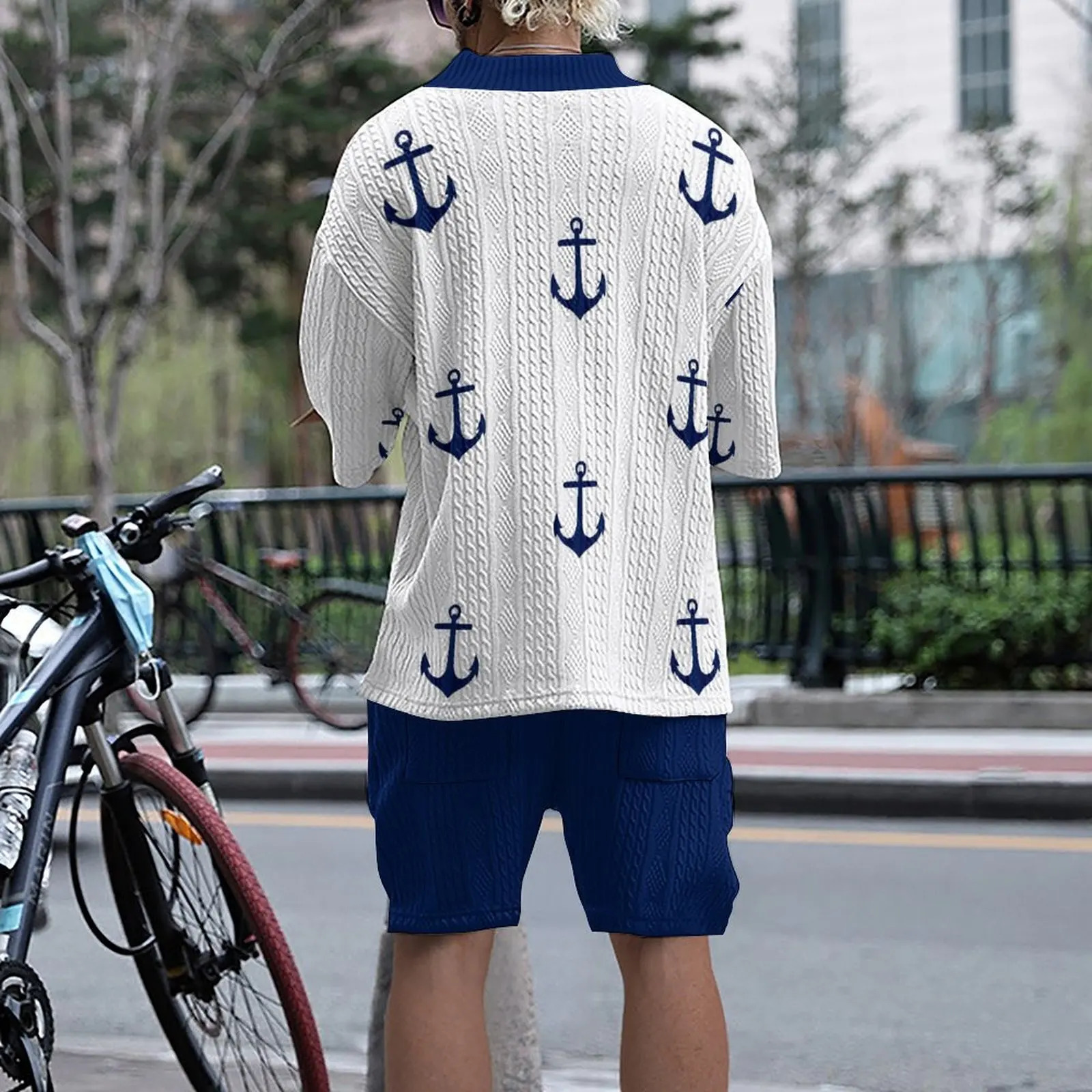 Mens suit without V-neck cotton casual mens shirt panic buying daily Momato casual sportswear 241030