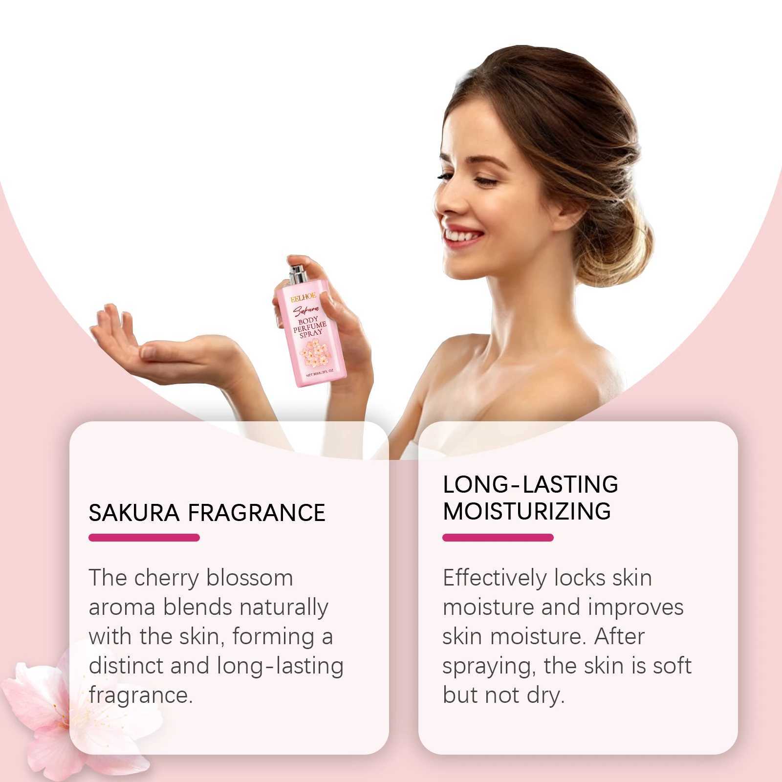 Cherry Blossom Body perfume Long lasting Floral perfume spray Balm Moisturizing Smooth and Nourishing Body sprayW241102