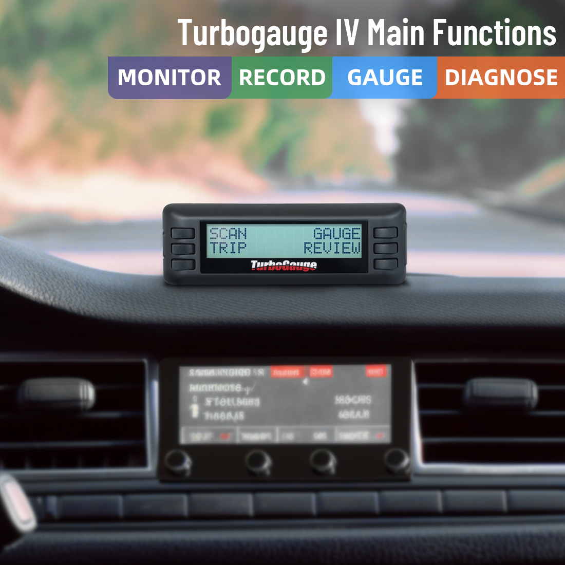 QUICKLYNKS TG4 4 in 1 Car OBD2 Gauge Scanner Code Reader Car Automatic Trip Computer Digital Gauges Scan Gauge Vehicle Monitor