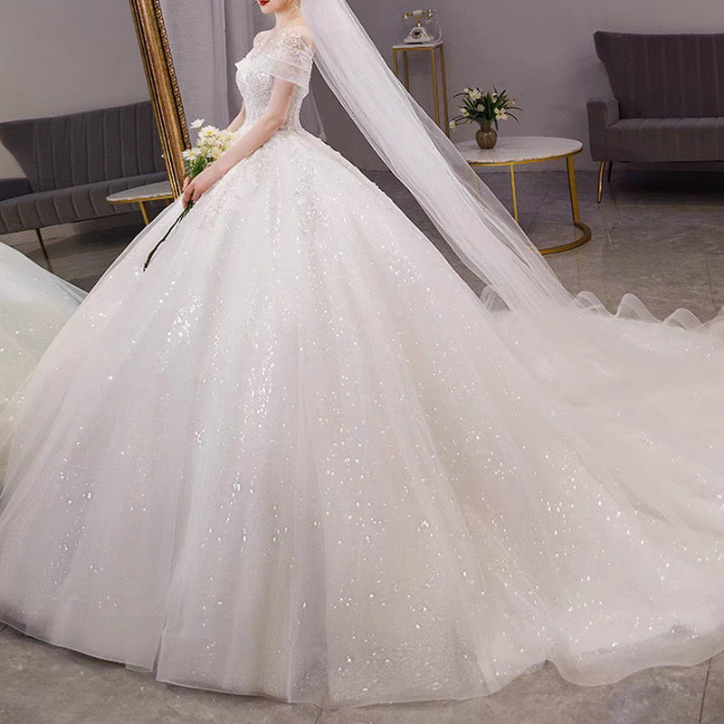 princess bg wedding dress Tulle Sweep Train Zipper beach Boho Lace Wedding Dress 2024 Plus Size Bride gowns new Robe De Mariee Ruched Country Beach ve