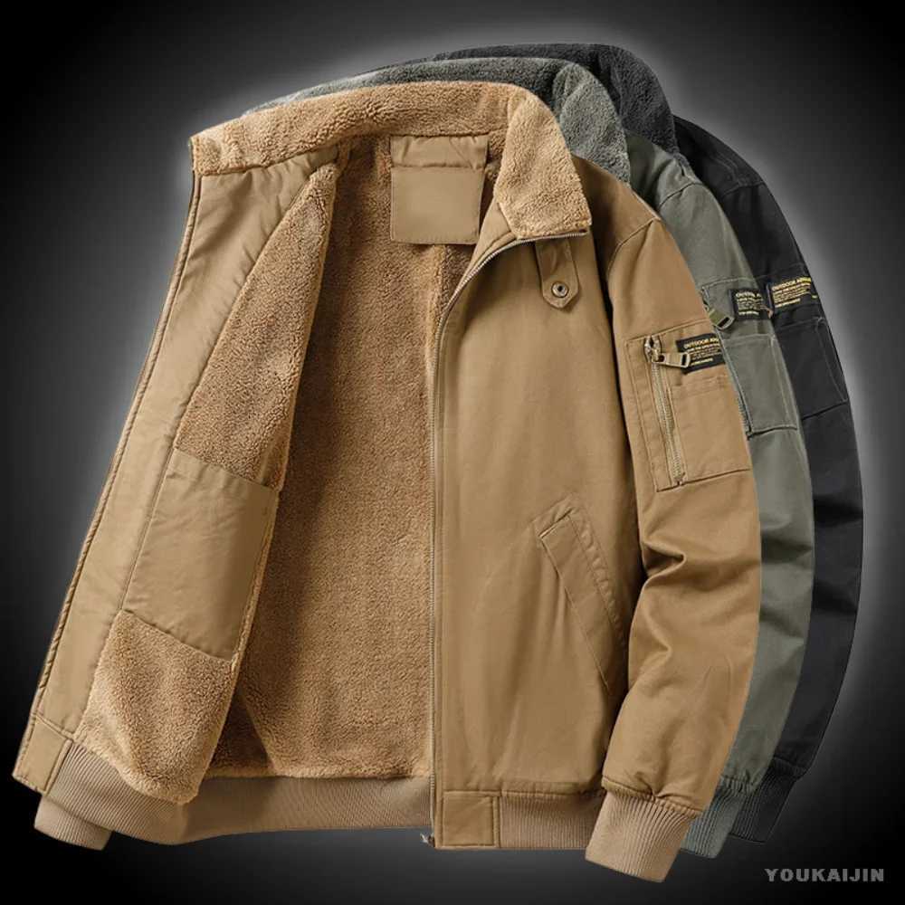 Winter Parkas jacket mens cotton Windbrr bomber jacket military mens tactical jacket mens cargo casual jacket mens clothing 2024 W241102