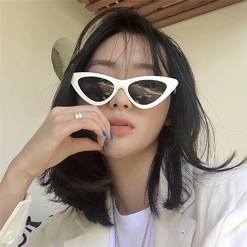 Vintage Cat Eye Triangle Sunglasses 2025 Small Sun new Glasses UV400 Polarized Streetwear Trending Eyewear Shades Female Glasses