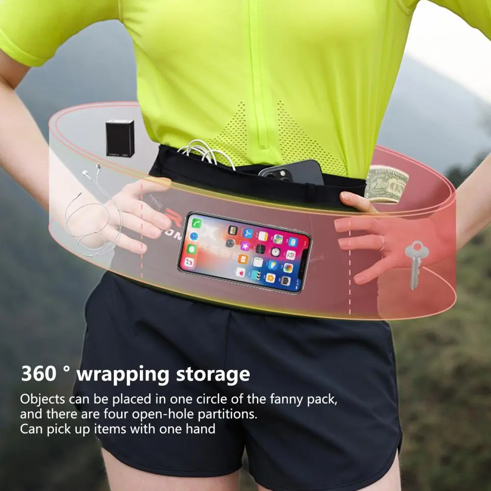 Waist Bag 2025 Elastic Double-sided Large Capacity Waistband Bag Men Women Mobile Phone Pouch Running Belt new Outdoor Supplies