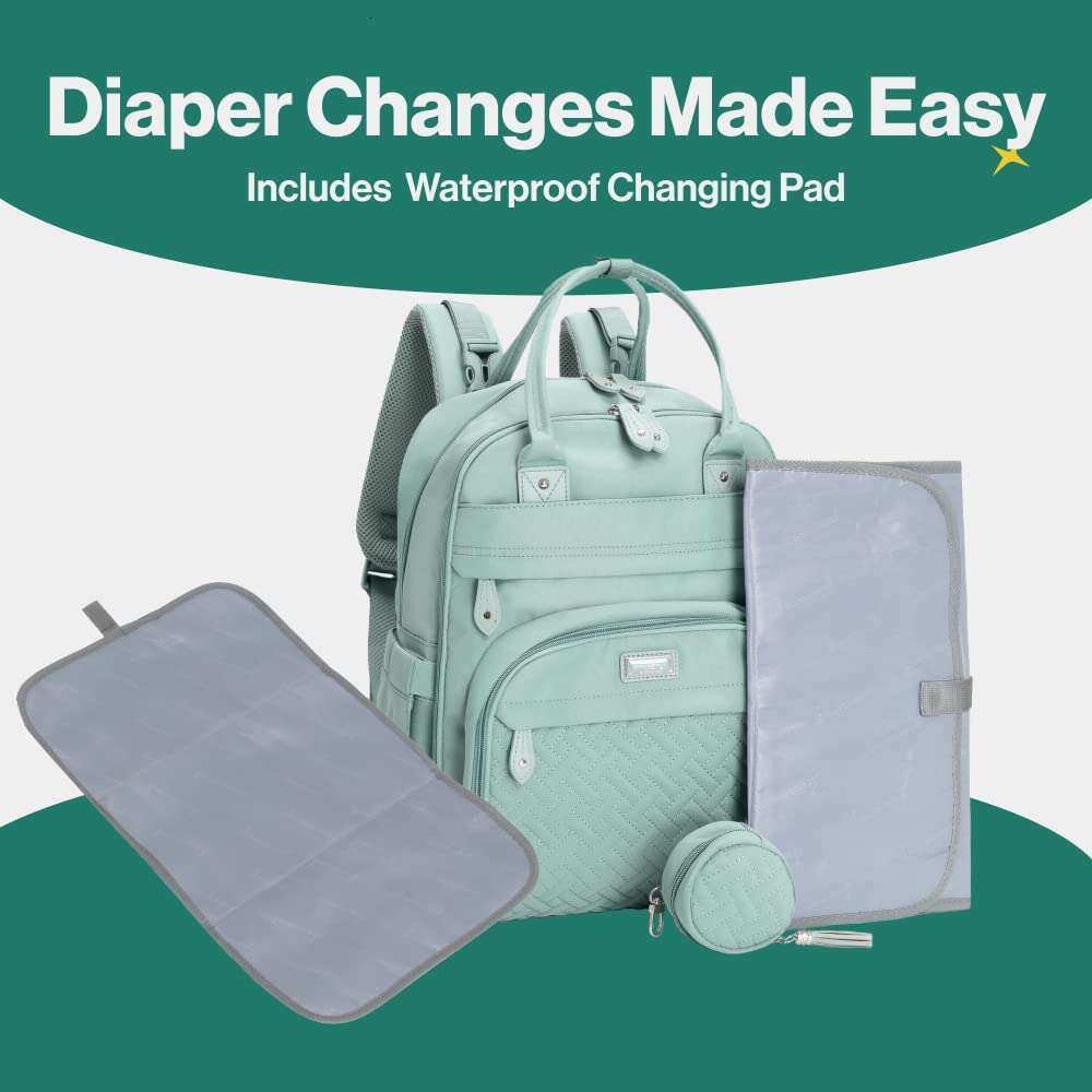 comfortable spacious diaper bag with builtin changing pad accessory storage for babies
