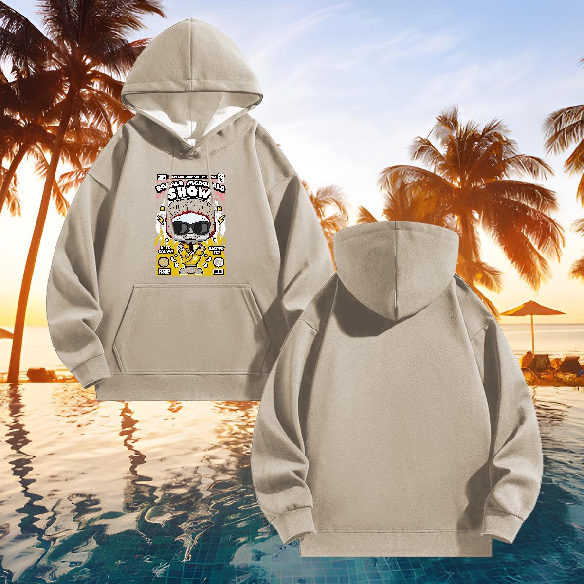 Casual New Man Hoodie Sports Casual Loose Couples Hoodie Breathable Drawstring Hoodie DIY Logo Oversized Tops Pullover Hoodie Thick Plush