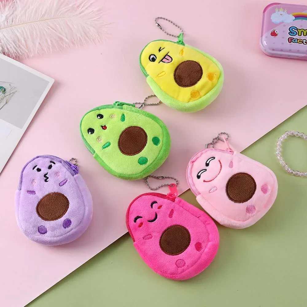 Cute Avocado Plush Purses Children Small Coin Purse Fi Kids Key Case Bag Mey Pouch for Women Boys Girls Gift Mini HandbagXJ241111