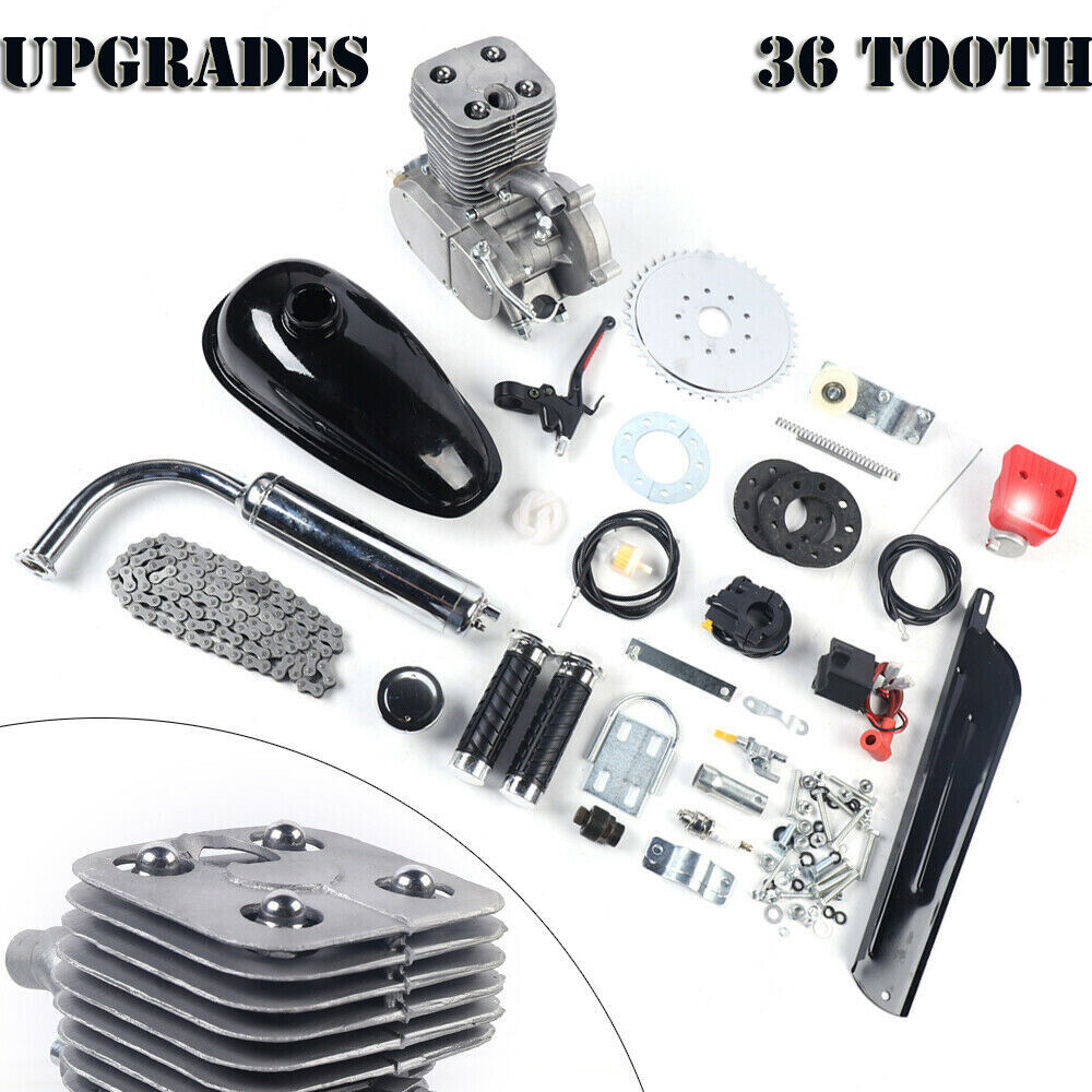 100CC 2-Stroke Bicycle Engine Motor Kit Gas Motorized Motor Bike Bicycle Modified Set CDI