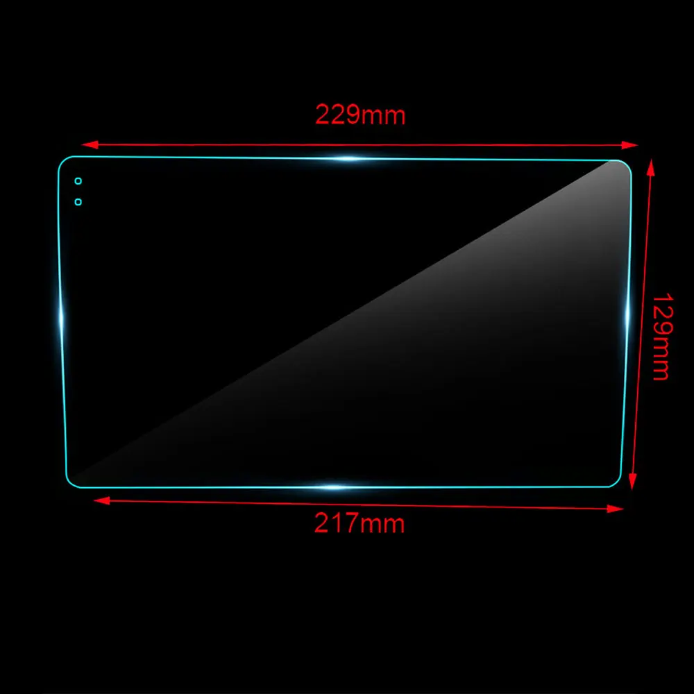 250*240*145 mm Car Tempered Glass Protective Film Sticker for 9 10 inch Radio stereo DVD touch full LCD screen for TEYES CC2 CC3