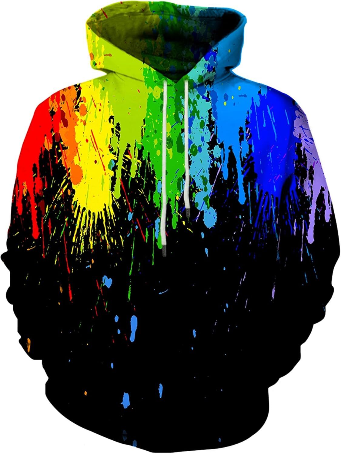 Hoodie for Mens Womens Unisex Graphic Print Hoodies 3D Colorful Visual impact Long Sleeve Sweaters with Pocket Graphic Hoodies sweatshirt Pullover Lon