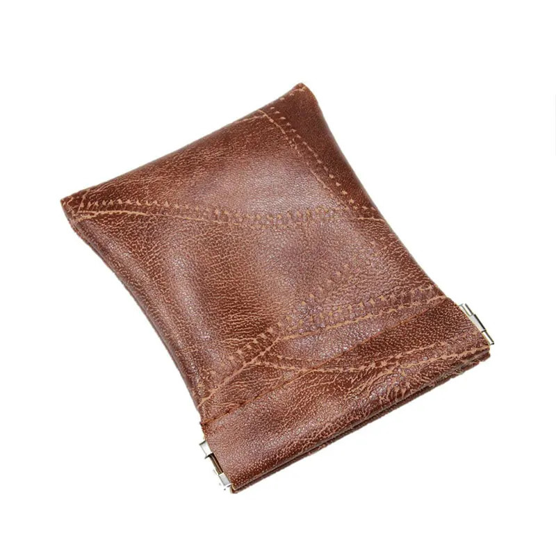 PU Leather Change Purse for Men Women Black Brown Mini Coin Card Holder Money Bag Small Storage Wallet 241029