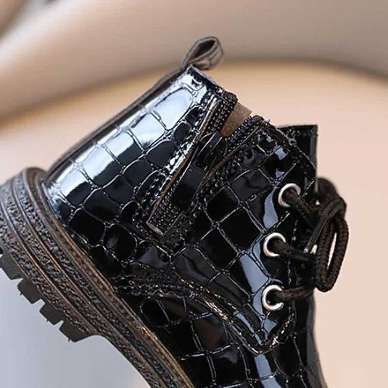 Autumn childrens single boots fashion childrens leather boots boys short boots girls shoes anti slip M241102