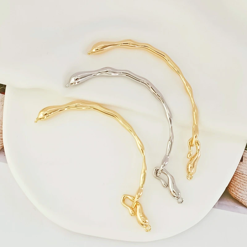 1 new Piece 14K Copper Clad Gold Baroque Irregular Semi Bracelet Diy 2025 Hand Made Semi Finished Bracelet Bracelet White K Accessories