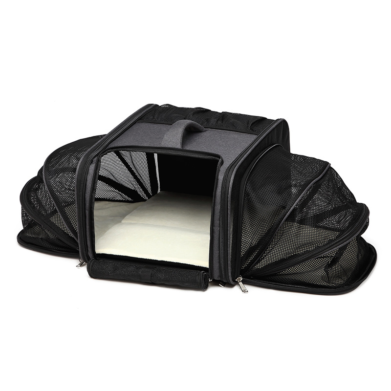2023 Manufacturer Detachable Portable Travel Pet Carrier with Wheels For 2 Cats