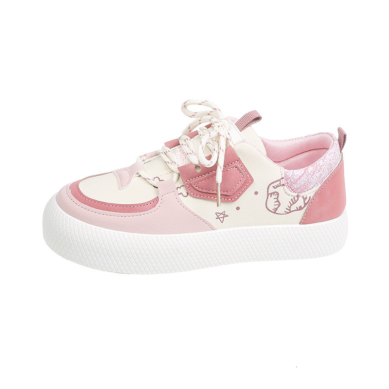 Big Head Little White Shoes for Women 2024 Spring and Autumn New Korean Edition College Style Thick Bottom Versatile Student Casual Board Shoes