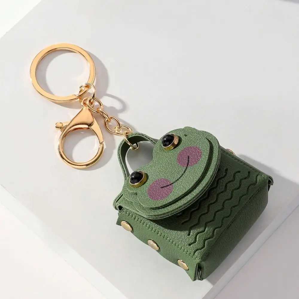 Creative Cute Carto Frog Wallet Storage Bag Portable Coin Purse Keychain Key Earphe Organizer Pouch Zipper BagXJ241111