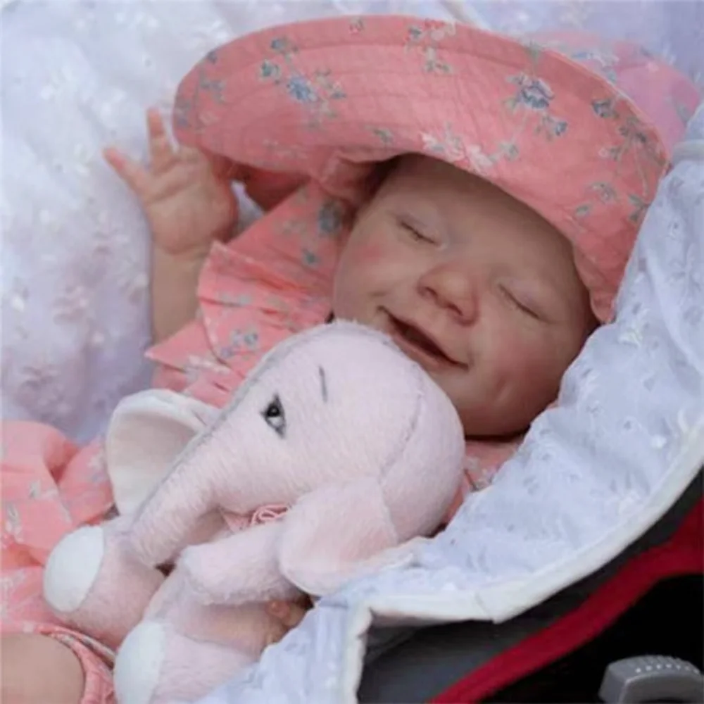 50CM Reborn April Silicona Vinyl With Cloth Body Curly new Hair Finished Baby 2025 Doll Silicone For Kids Girl Gift